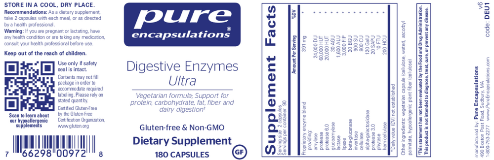Digestive Enzymes Ultra , Pure