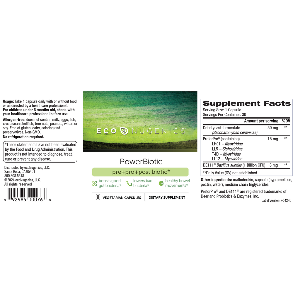 PowerBiotic, 30 Capsules
