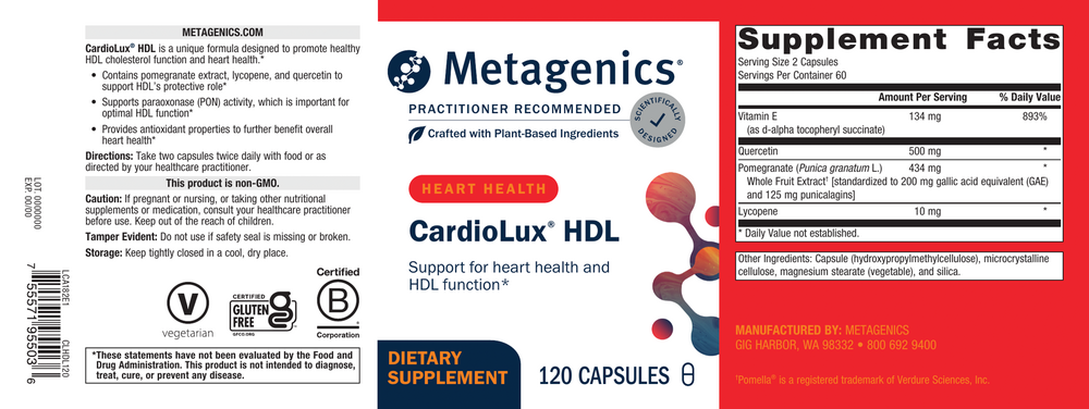 CardioLux™ HDL, 120 Capsules , caps Emersons Emersons-Alt Form_Capsules