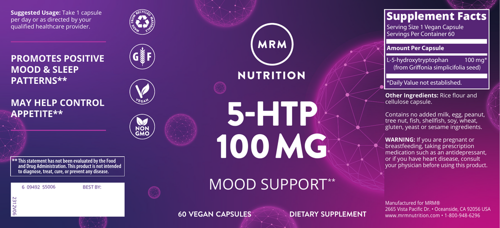5-HTP 100mg, 60 capsules
