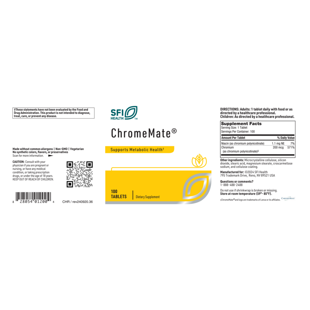ChromeMate®, 100 Tablets