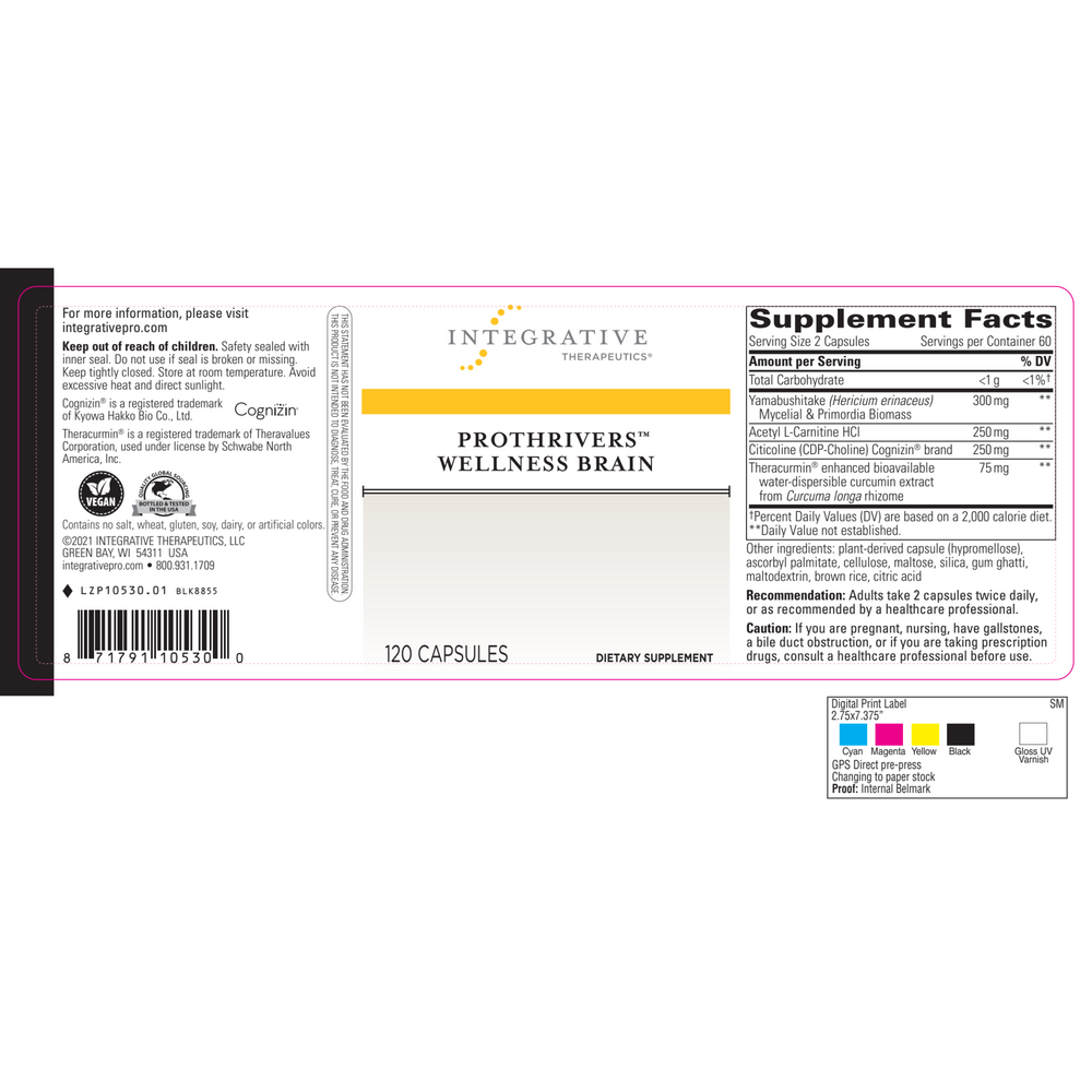 ProThrivers Wellness Brain, 120 Capsules
