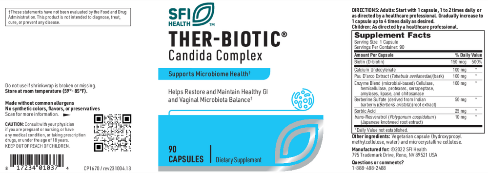 THER-BIOTIC® Candida Complex, 90 Capsules