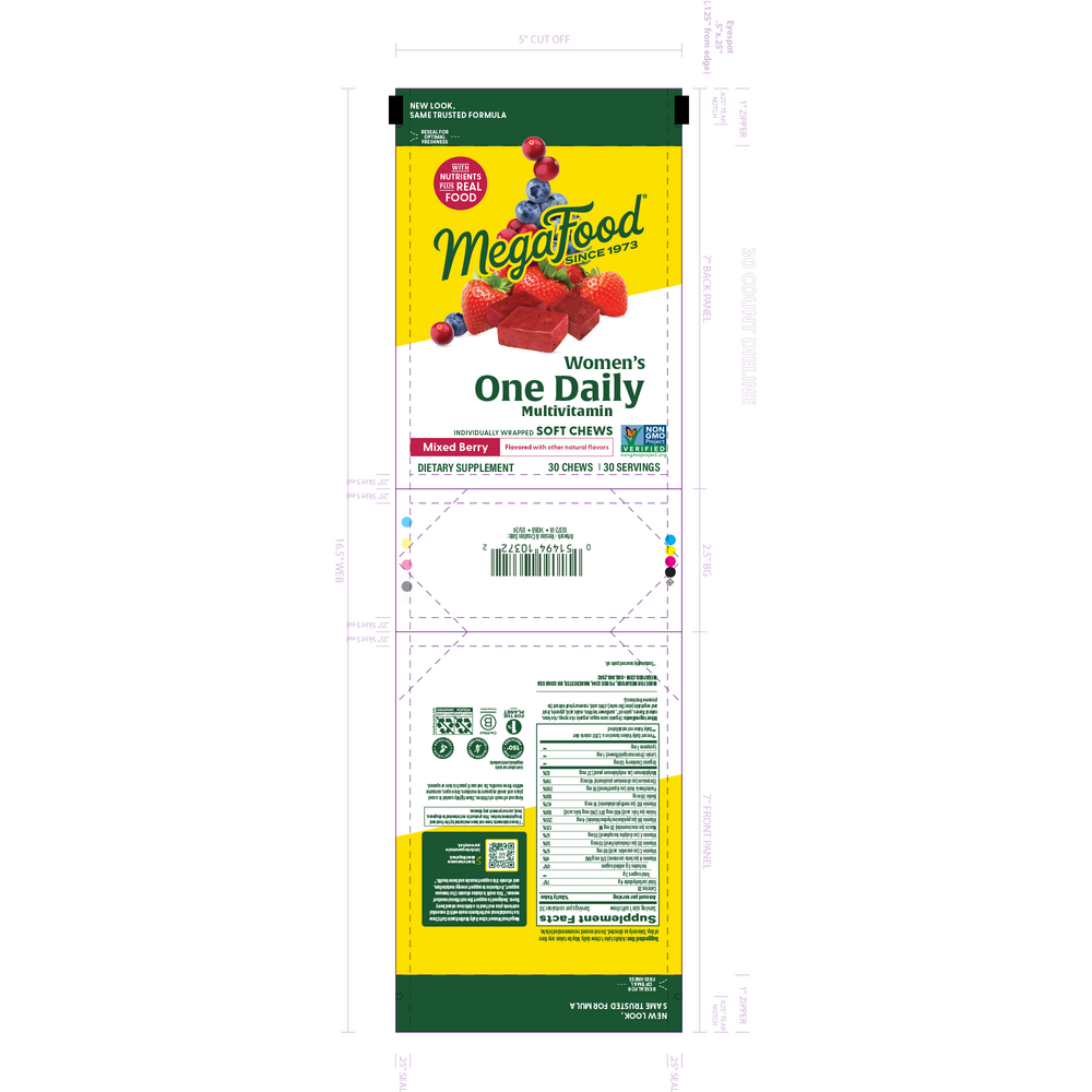 Women's One Daily Multivitamin Soft Chews - Mixed Berry Flavor, 30 Chewable Tablets
