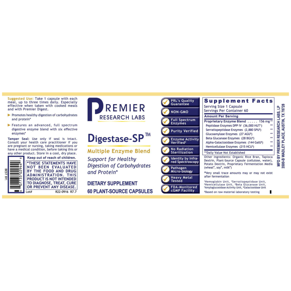Digestase-SP™, 60 Capsules , Brand_Premier Research Labs capsules Form_Capsules Requires Consultation Size_60 Capsules