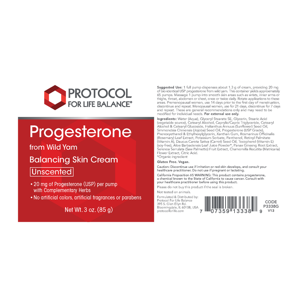 Progesterone from Wild Yam, 85 Grams , Brand_Protocol for Life Balance Form_Powder powder Size_85 Grams