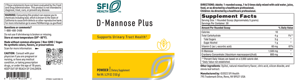 D-Mannose Plus, 150 g