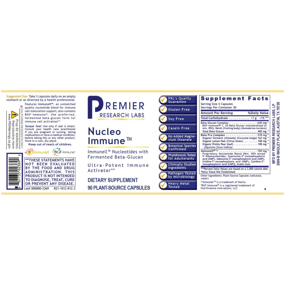 Nucleo Immune, 90 Capsules , Brand_Premier Research Labs capsules Form_Capsules Requires Consultation Size_90 Capsules