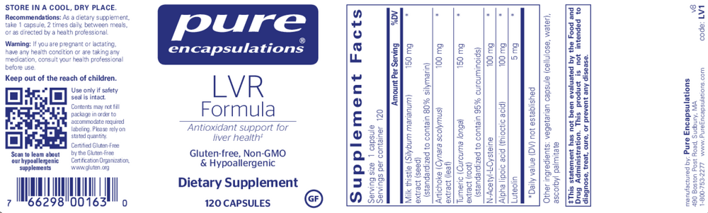 LVR Formula, 120 Capsules , Brand_Pure Encapsulations caps Emersons