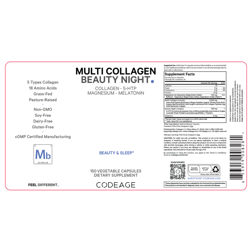 Multi Collagen Beauty-Melatonin, 150 Capsules