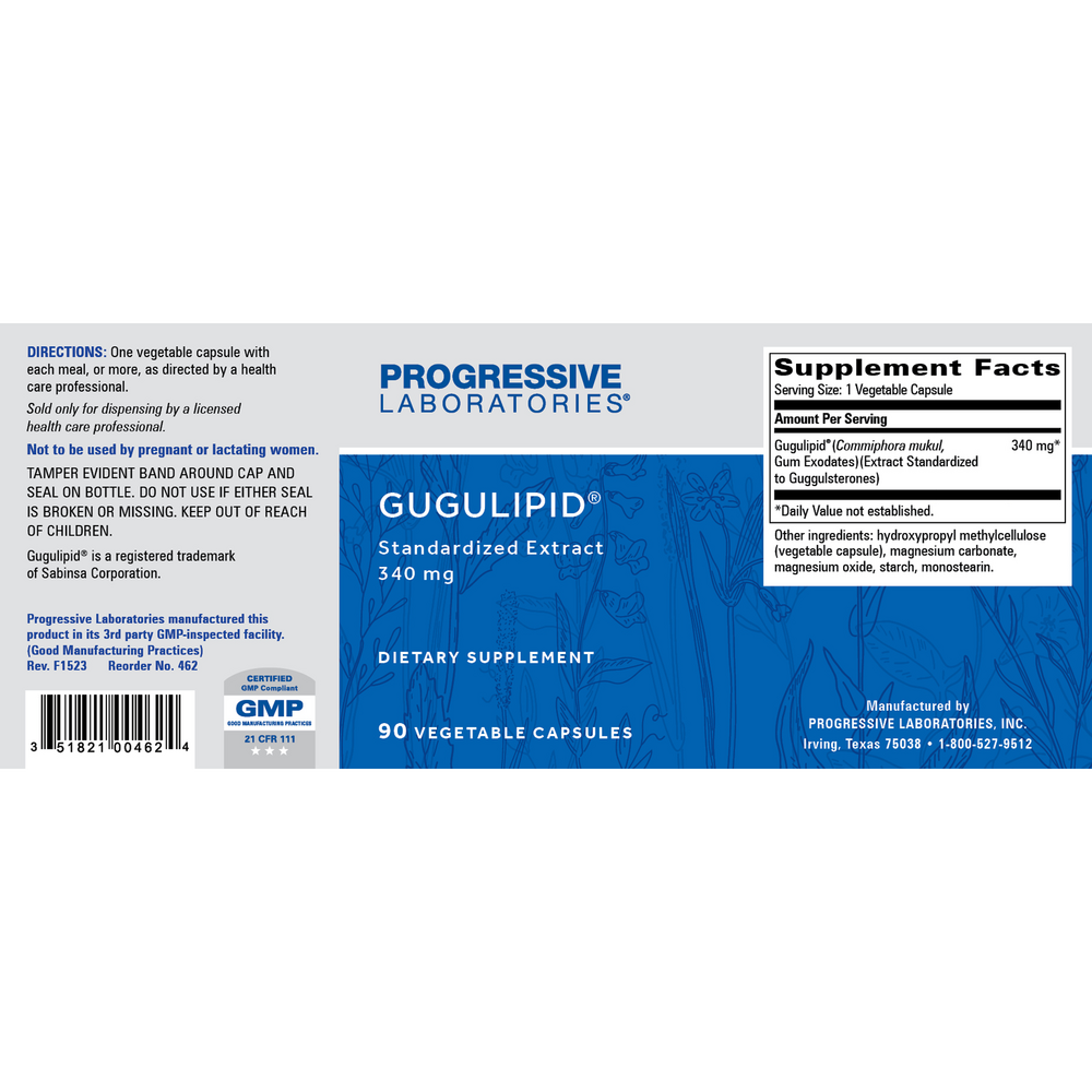 Gugulipid, 90 Capsules , Brand_Progressive Labs capsules Form_Capsules Requires Consultation Size_90 Capsules