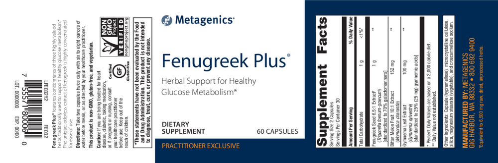 Fenugreek Plus®, 60 Capsules , caps Emersons Emersons-Alt Form_Capsules