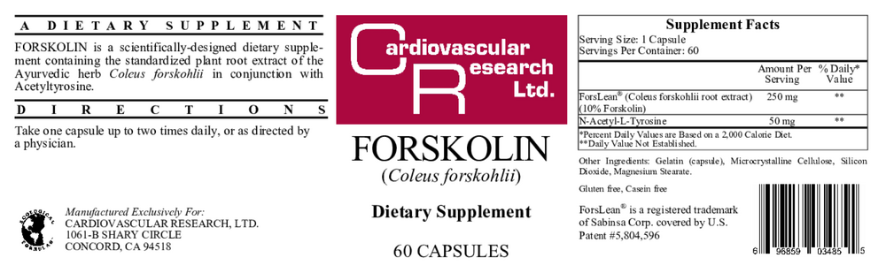 Forskolin, 60 Capsules