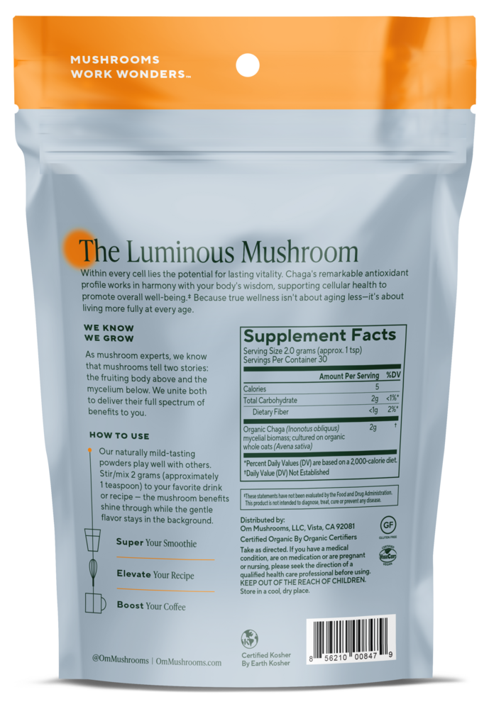 Chaga Mushroom Superfood Powder, 60 Grams , Form_Powder
