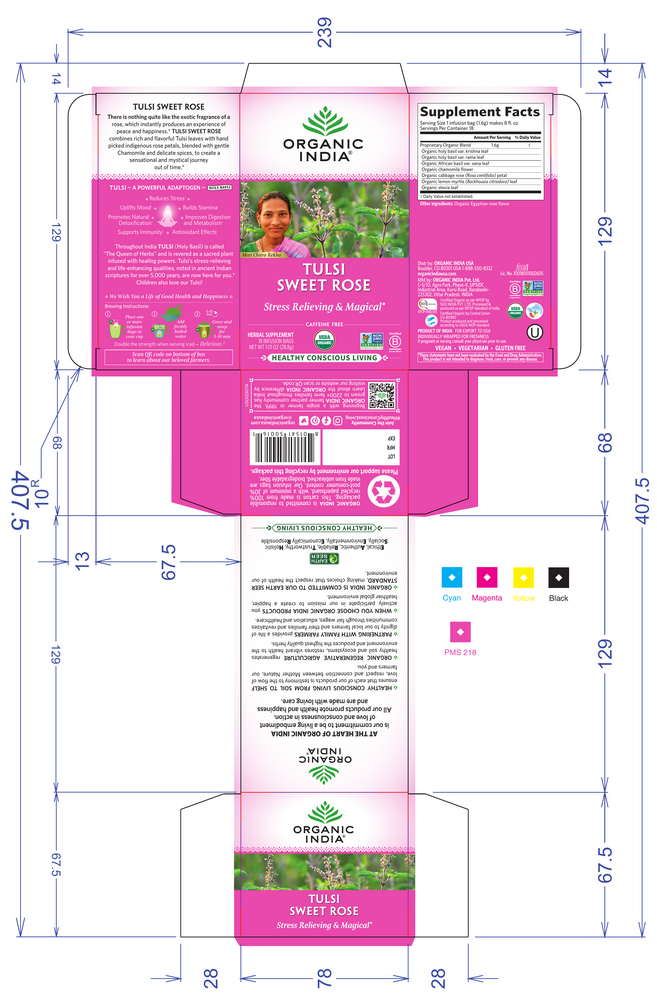 Tulsi Sweet Rose, 1.01 Ounce (28.8 g) 18 Tea Bags , Ayurveda Brand_Organic India Form_Tea Bags Size_18 Count