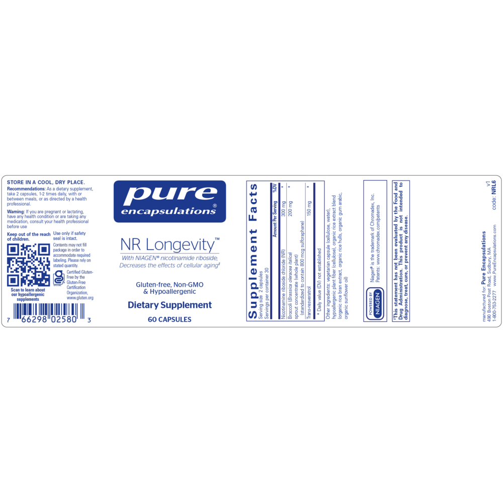 NR Longevity™, 60 Capsules , Brand_Pure Encapsulations Form_Capsules Requires Consultation Size_60 Capsules