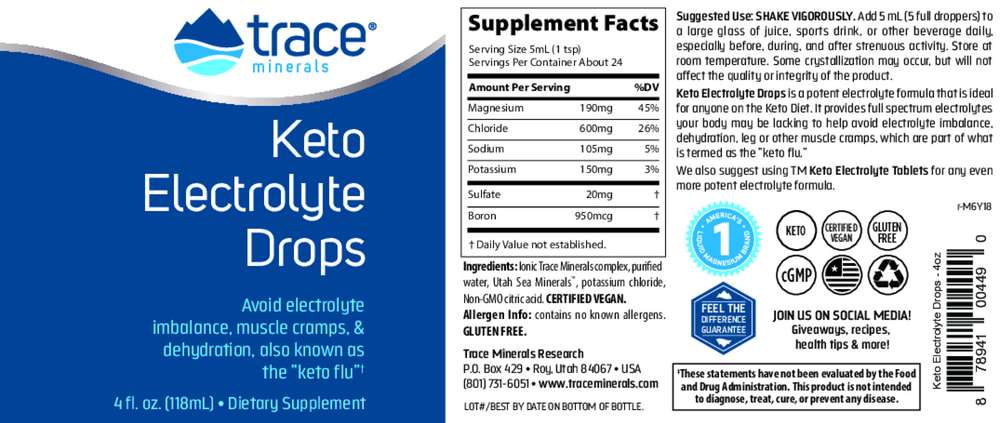 Keto Electrolyte Drops, 118 mL Liquid