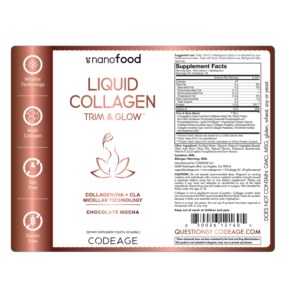 Collagen/HA + CLA - Choco Liquid, 450 mL Liquid