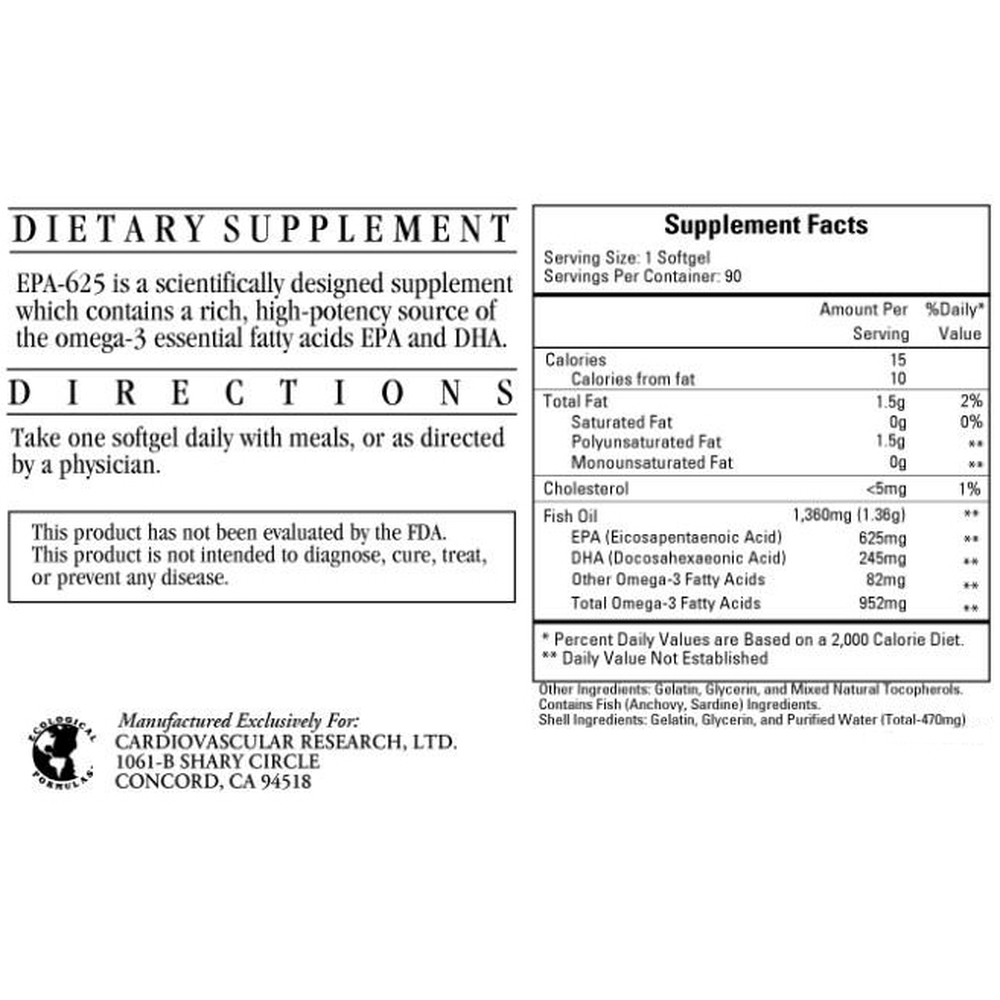 EPA-625 DHA-245, 90 Softgels