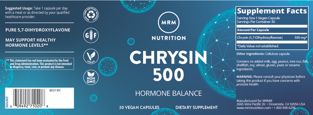 Chrysin, 30 capsules