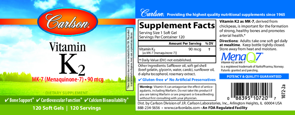 Vitamin K2, 120 Softgels