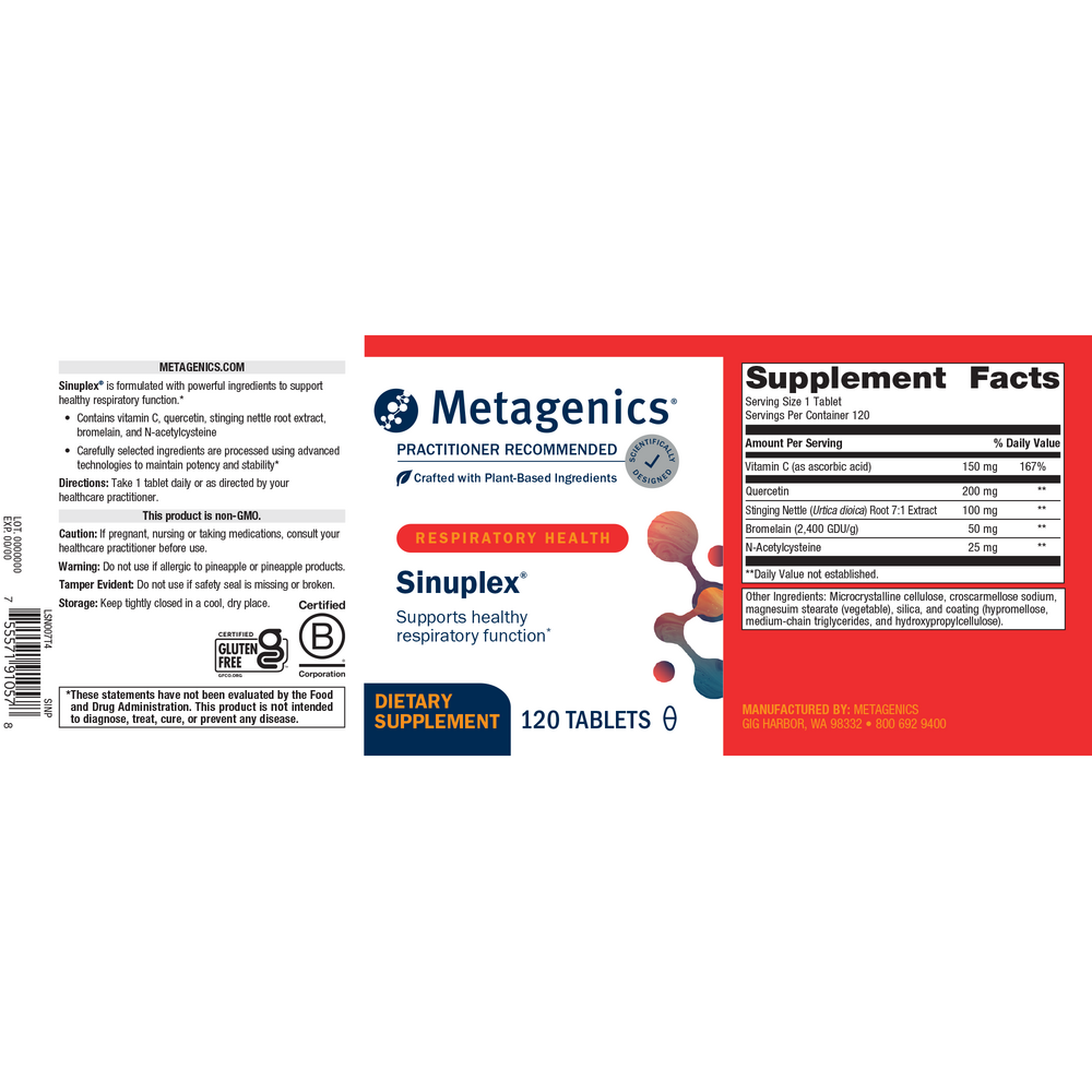 Sinuplex®, 120 Tablets , Emersons Emersons-Alt Form_Tablets tabs