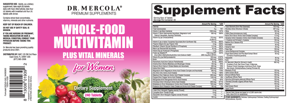 Whole Food Multivitamin Plus, 240 Tablets