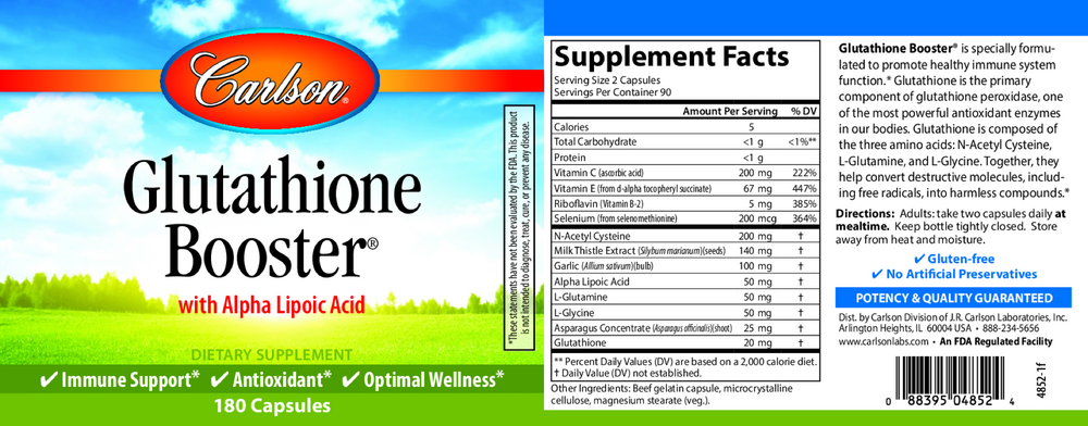Glutathione Booster®, 180 Capsules