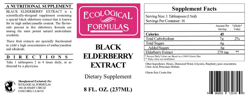 Black Elderberry Extract, 237 mL Liquid