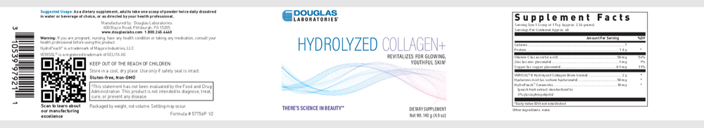Hydrolyzed Collagen+, 140 g Powder