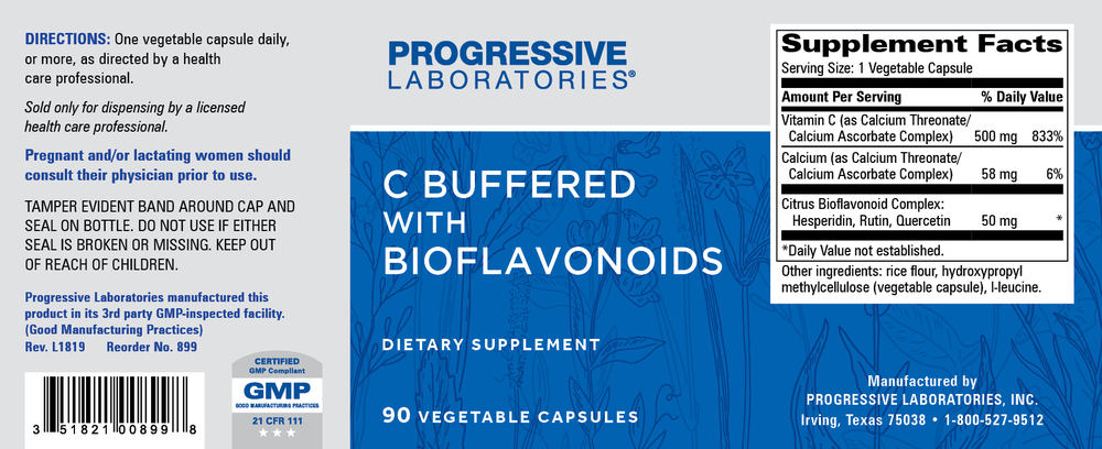 C Buffered with Bioflavonoids, 90 Capsules , Brand_Progressive Labs capsules Form_Capsules Requires Consultation Size_90 Capsules