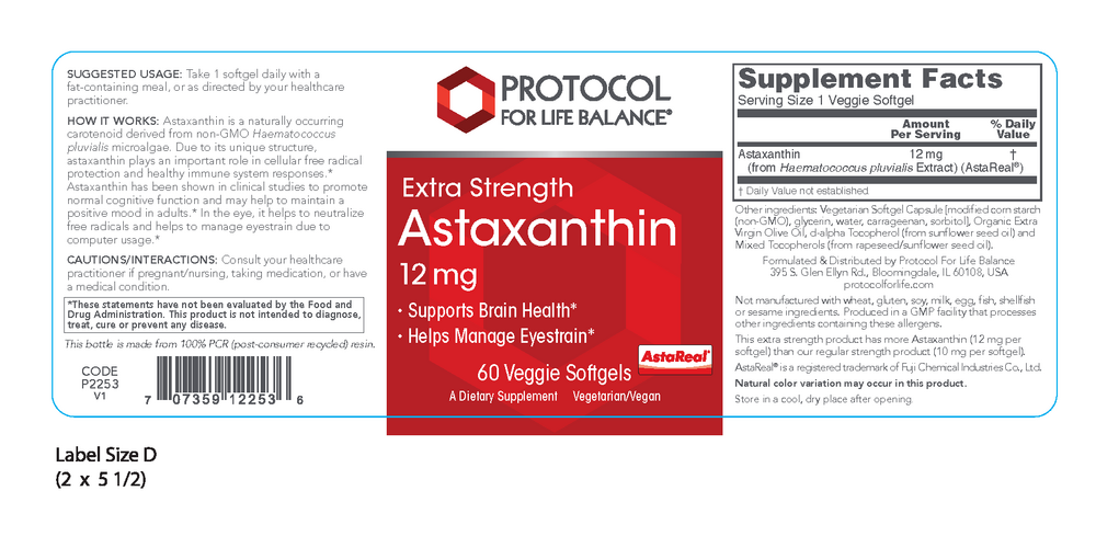 Astaxanthin 12mg, 60 Softgel Capsules , Brand_Protocol for Life Balance Form_Softgels Requires Consultation Size_60 Softgel Capsules softgels