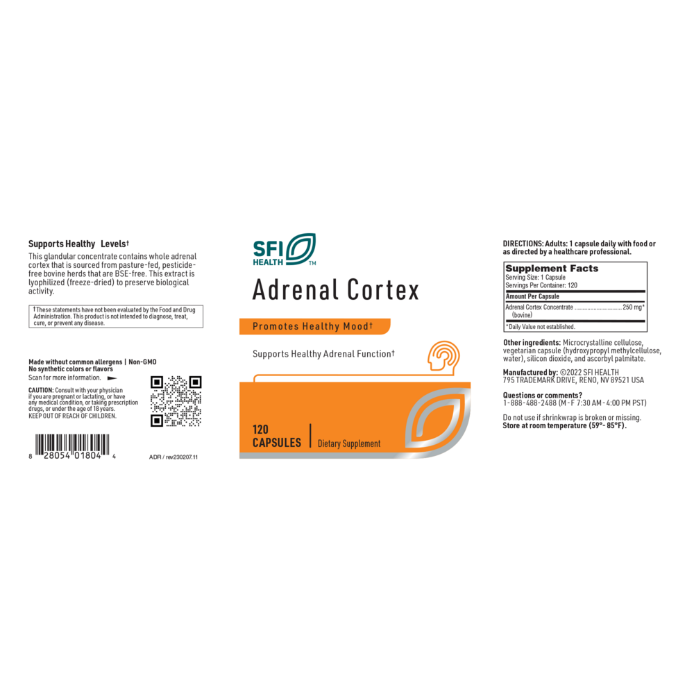 Adrenal Cortex, 120 Capsules