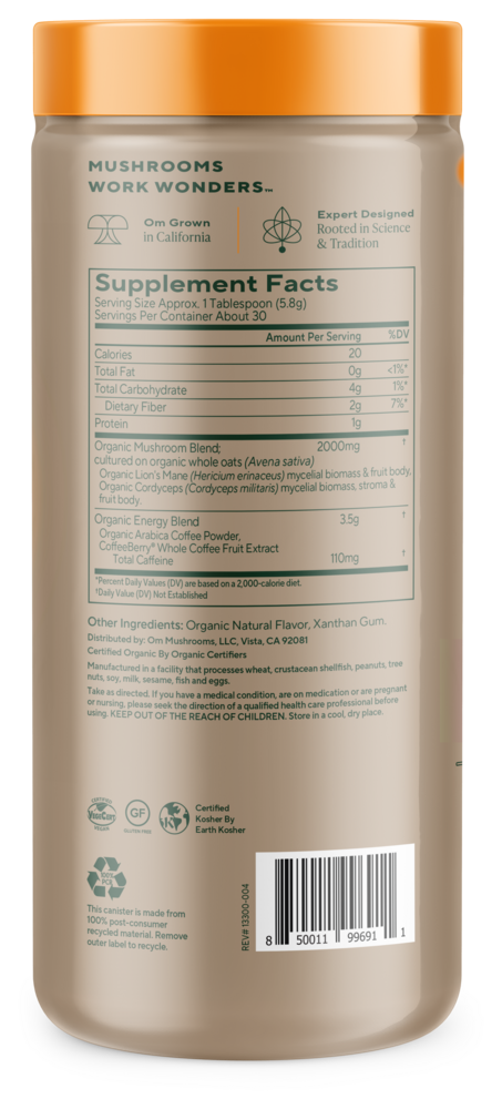 Mushroom Coffee Latte Blend, 240 Grams , Form_Powder