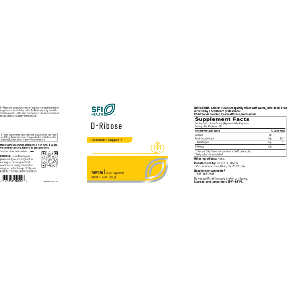 D-Ribose Powder, 330 g