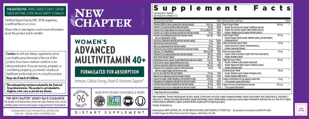 Women's Advanced 40+ Multi, 96 tablets