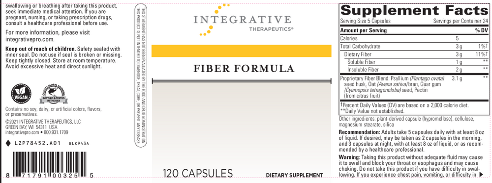 Fiber Formula, 120 Capsules