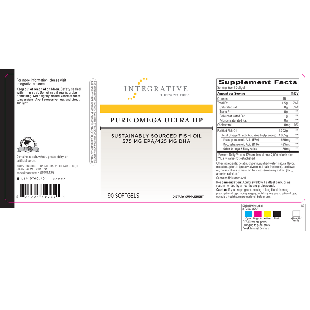 Pure Omega Ultra HP Softgels, 90 Softgels
