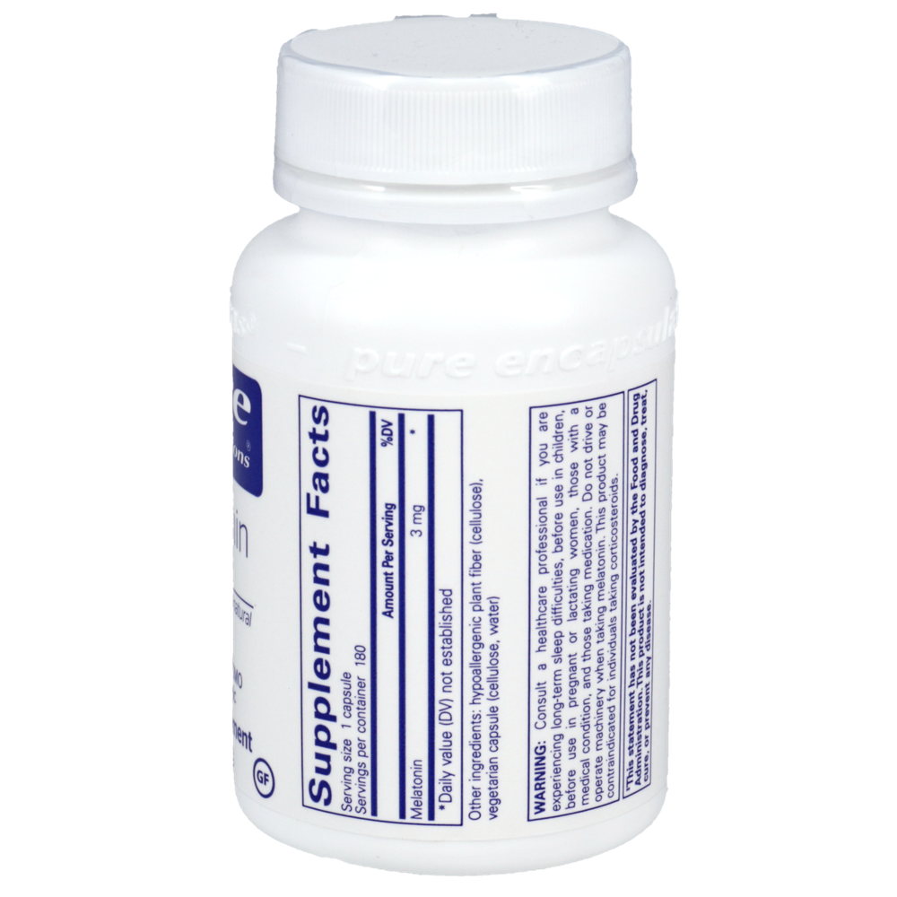 Melatonin, 3 mg, 180 Capsules , Brand_Pure Encapsulations caps Emersons Form_Capsules Requires Consultation Size_180 Capsules