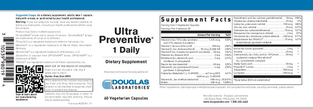 Ultra Preventative® 1 Daily, 60 Capsules