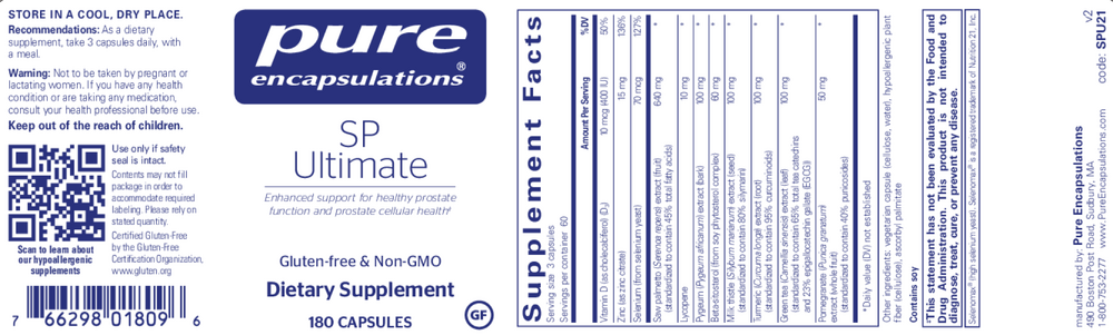 SP Ultimate, 180 Capsules , Brand_Pure Encapsulations caps Emersons