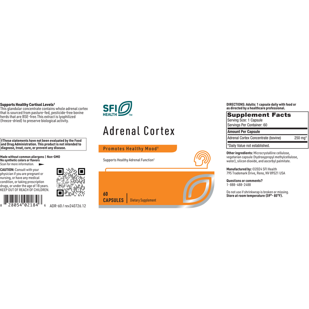 Adrenal Cortex, 60 Capsules