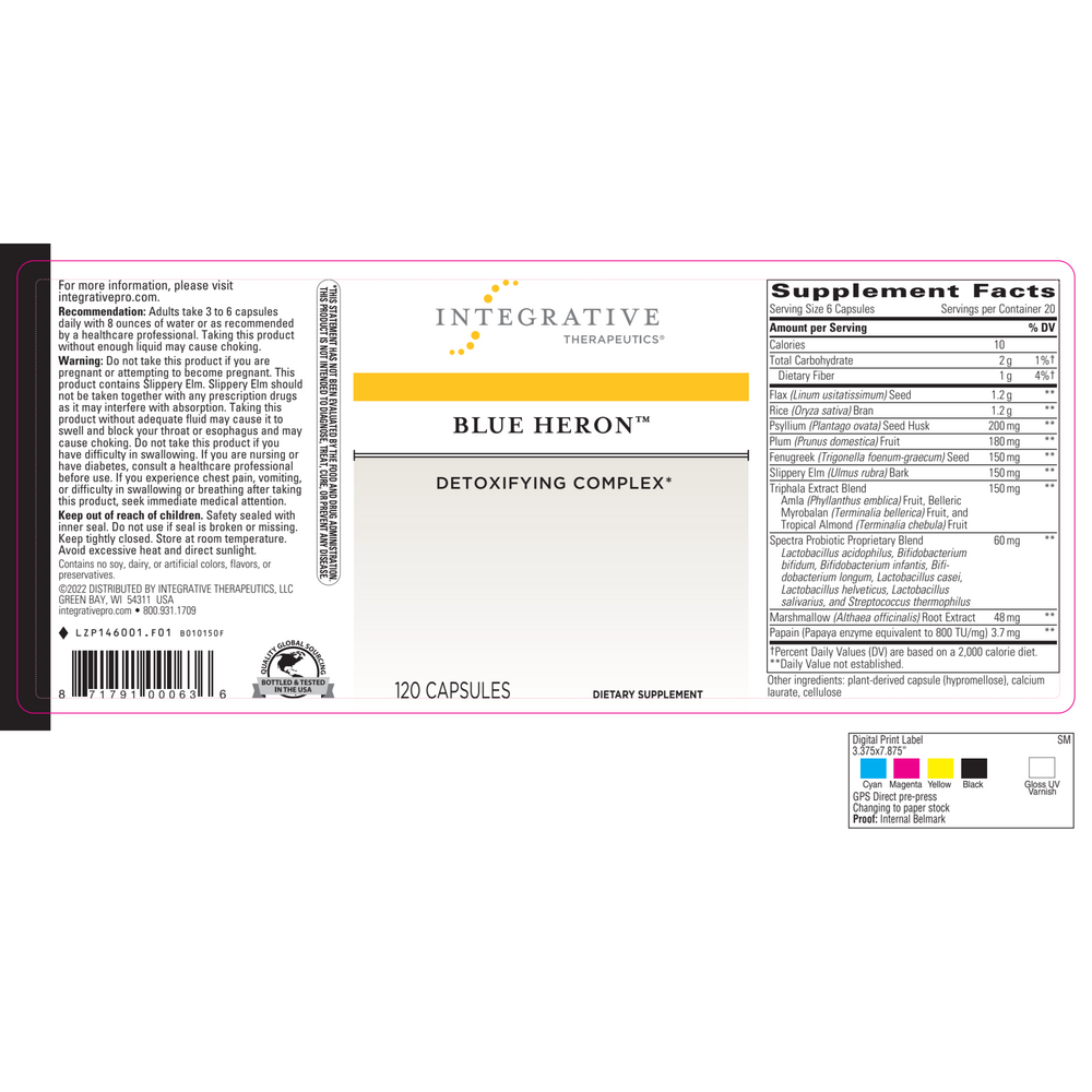 Blue Heron, 120 Capsules