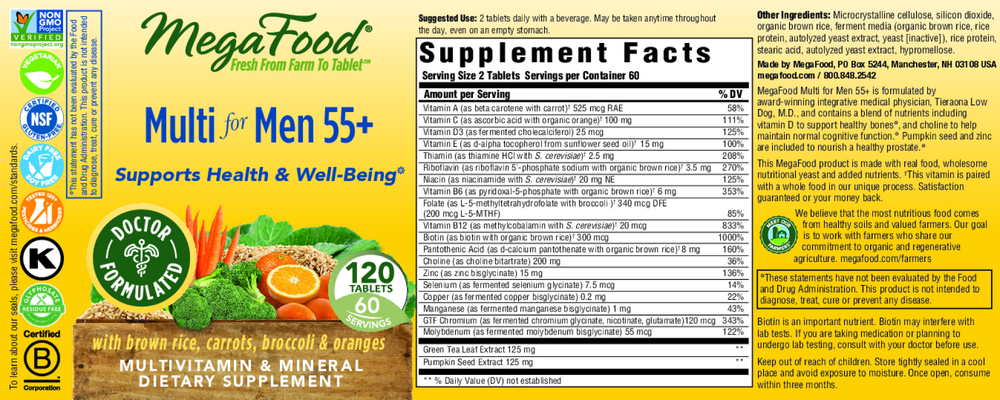 Multi for Men 55+, 120 Tablets