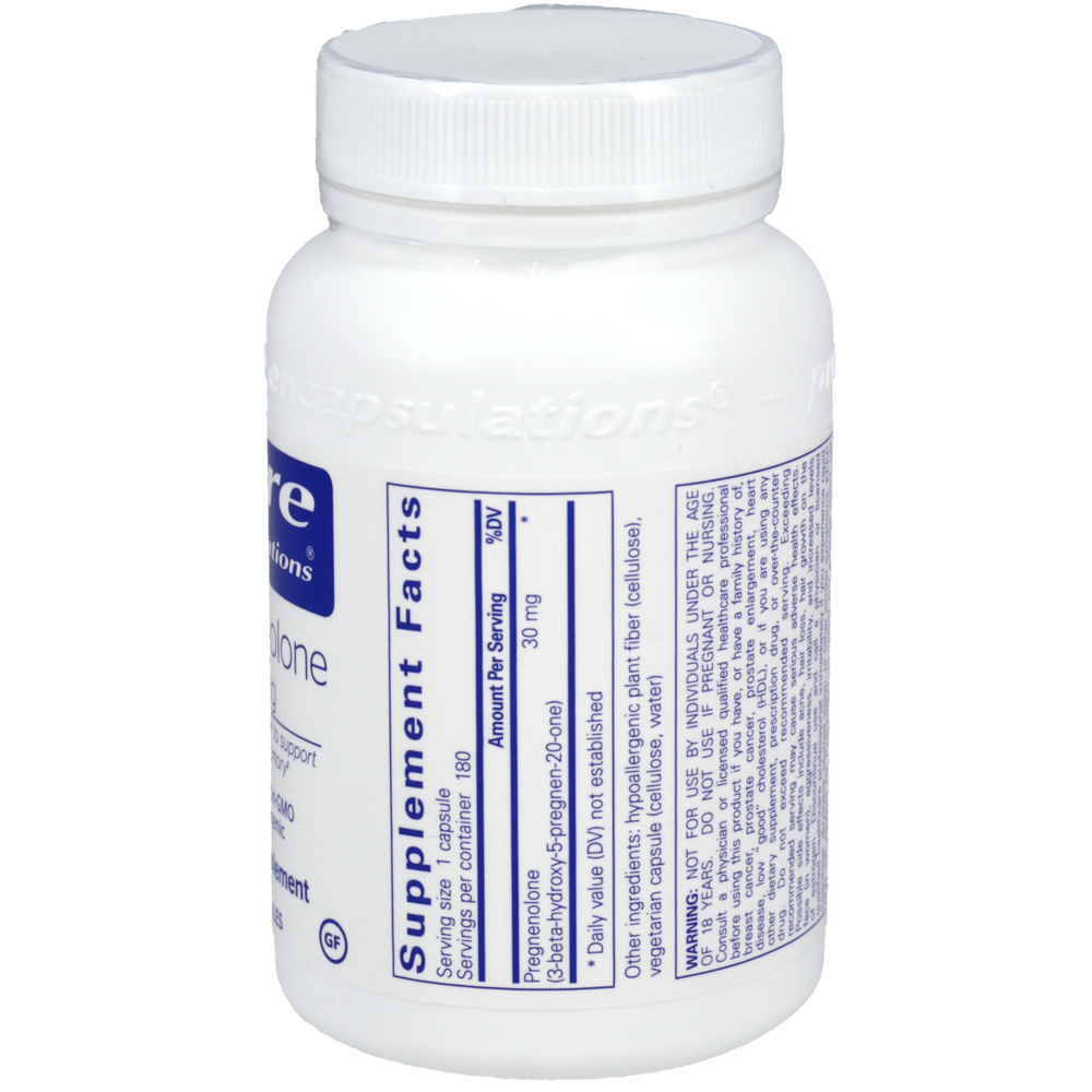 Pregnenolone 30mg, 180 Capsules , Brand_Pure Encapsulations Form_Capsules Requires Consultation Size_180 Capsules