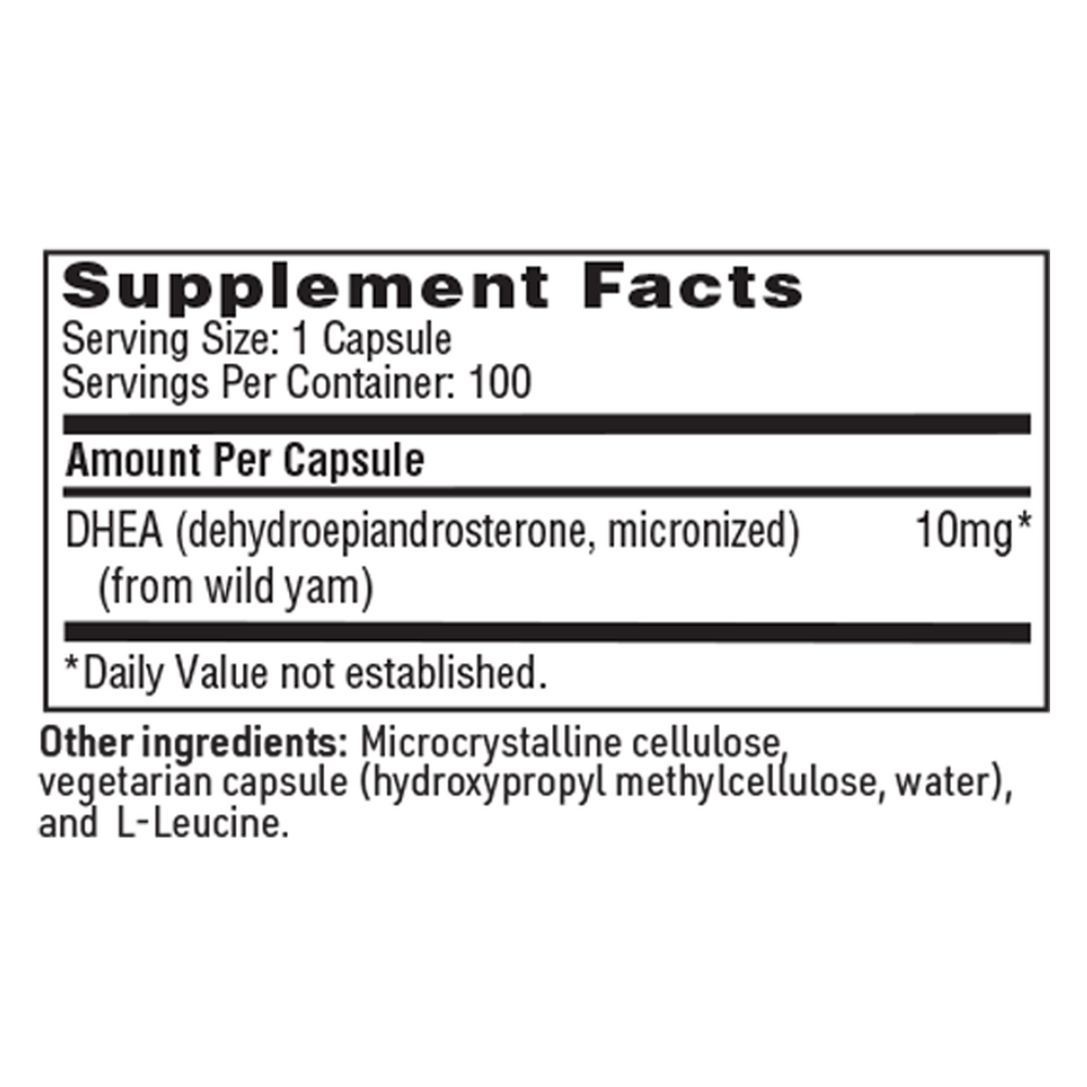 DHEA 10mg, 100 Capsules