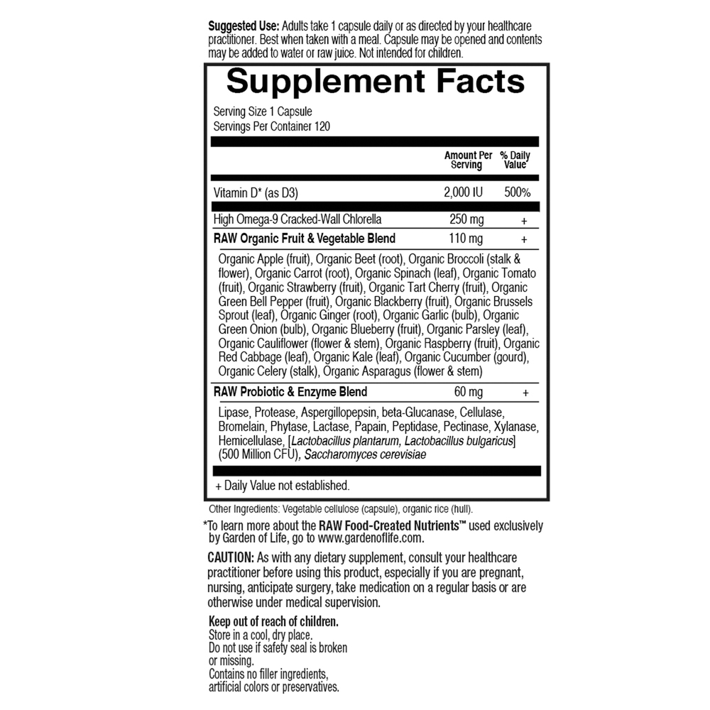 Vitamin Code - RAW D3, 2000 IU of Vitamin D3, 120 Vegetarian Capsules