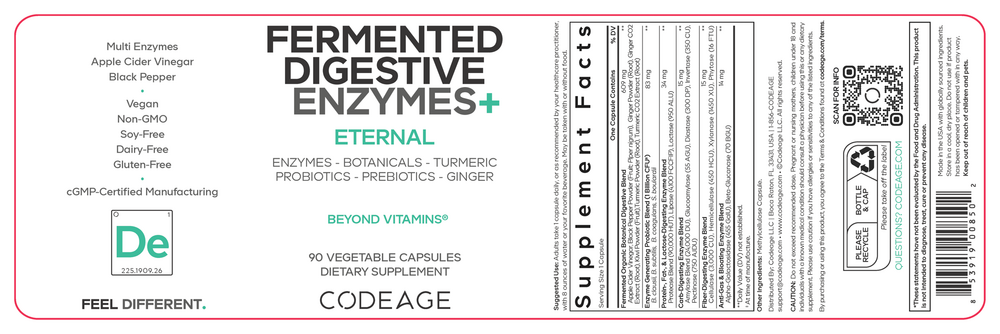 Fermented Digestive Enzymes, 90 Capsules