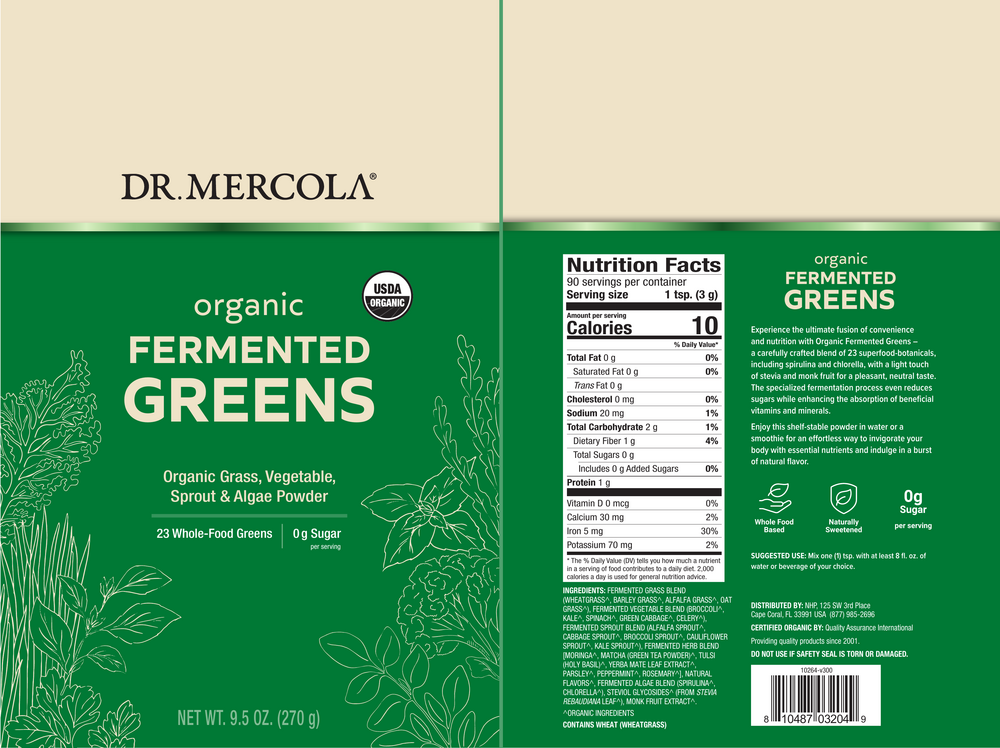 Organic Fermented Greens, 270 g Powder