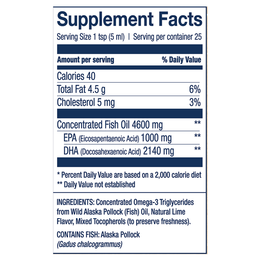 Summit DHA, 125 mL Liquid , Brand_Wiley's Fish Oil Form_Liquid Size_125 mL